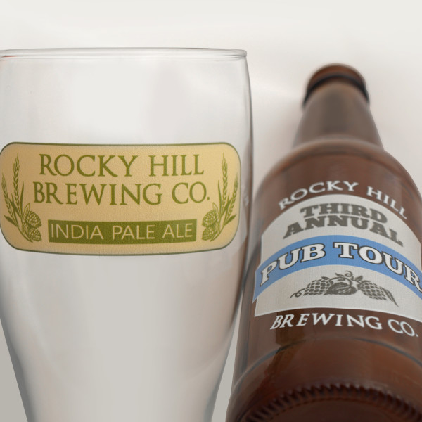 Glass Printing Rocky Hill Brewery - Direct Color Systems