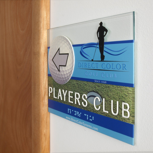 Braille Sign Printing Direct Color Golf Club - Direct Color Systems